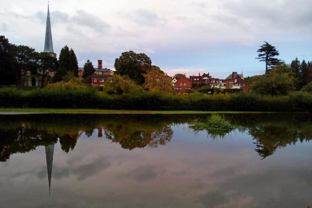 Old Town reflected in the flood (C) Quentin Halfyard