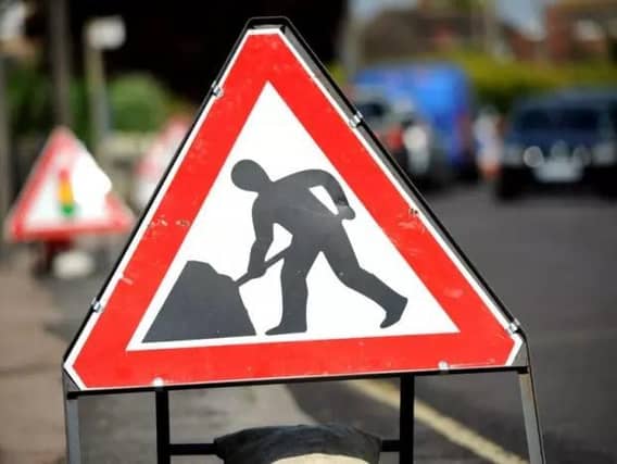 Roadworks sign