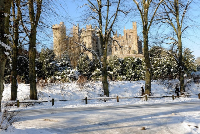 Arundel Castle in the snow
