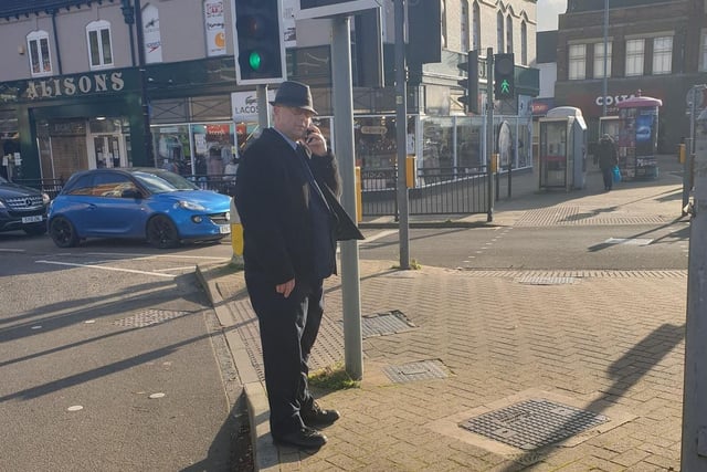 Coun Richard Cunnington at the Roman Bank/ Lumley Road junction highlighted in a report on hazards in Skegness.