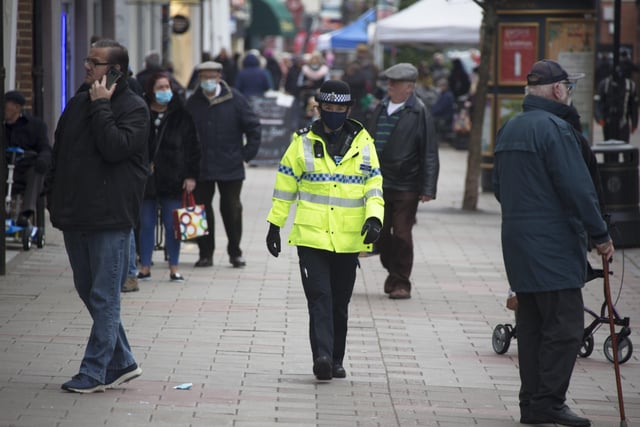 Shoppers visit Worthing town centre after the second national lockdown ended on December 2
