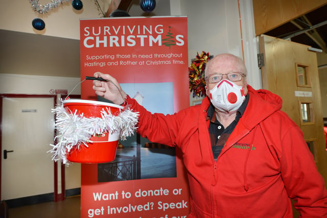 Surviving Christmas volunteers in Hastings making Christmas hampers . SUS-201214-125717001