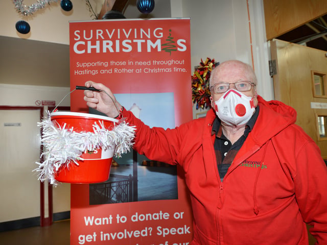Surviving Christmas volunteers in Hastings making Christmas hampers . SUS-201214-125717001