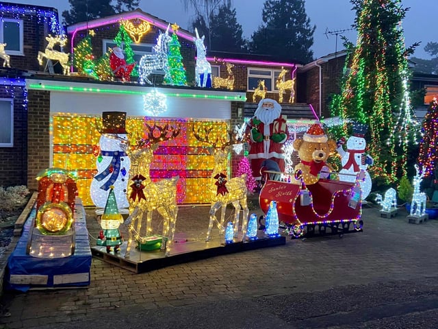 Sally and Charlie Green decoarted their house to raise money for The Hospice of St Francis in Berkhamsted