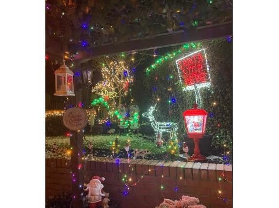 Koo Popple decided to add some Christmas sparkle to her garden to make the festive season extra special this year