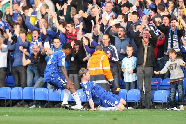 May 2011: Posh 2, MK Dons 0. One of the great London Road nights as a Grant McCann free kick, a scrambled Craig Mackail-Smith goal and a miracle tackle by James Wesolowski clinched a 4-3 aggregate victory for Posh in the League One play-off semi-final. McCann is pictured celebrating his goal.