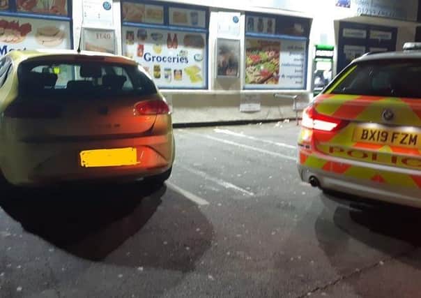 A car stopped in Peterborough. All photos from the BCH Road Policing Unit