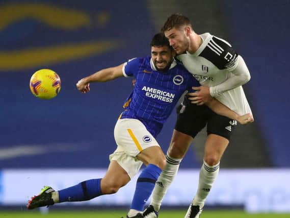Brighton striker Neal Maupay missed a golden chance in the second half