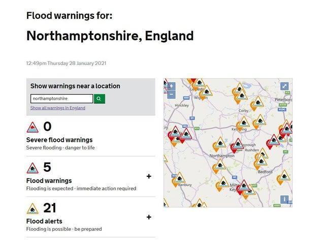 Warnings have been issued by The Environment Agency