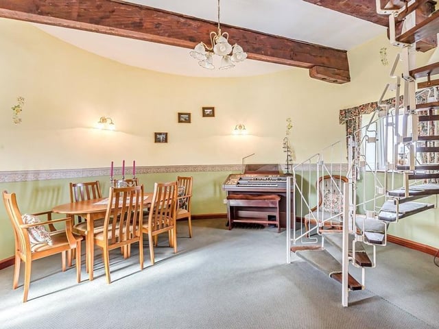 The dining room.