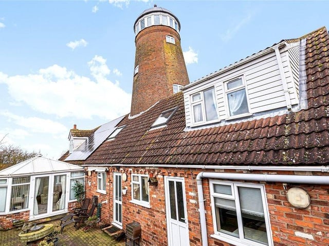 The rear of the property.