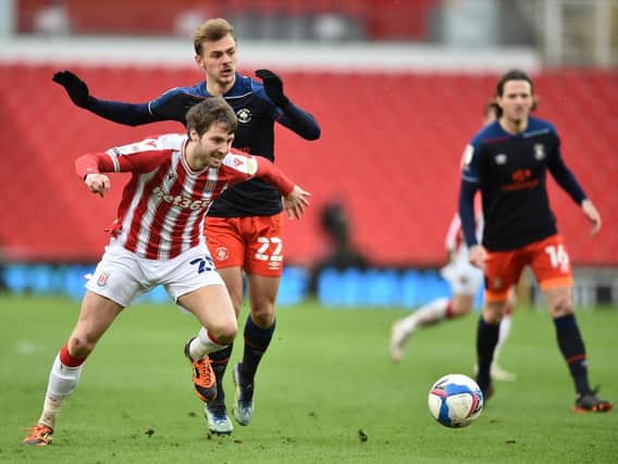 Kiernan Dewsbury-Hall tries to get back against Stoke on Saturday