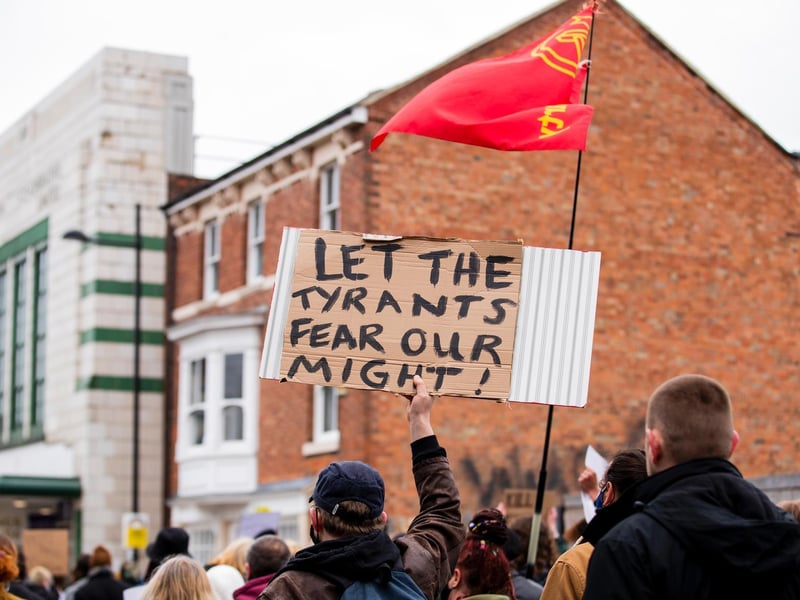 Kill the Bill/Reclaim These Streets joint protest in Northampton. Photo: Leila Coker