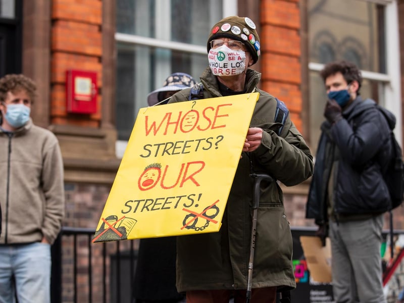 Kill the Bill/Reclaim These Streets joint protest in Northampton. Photo: Leila Coker