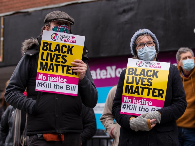 Kill the Bill/Reclaim These Streets joint protest in Northampton. Photo: Leila Coker
