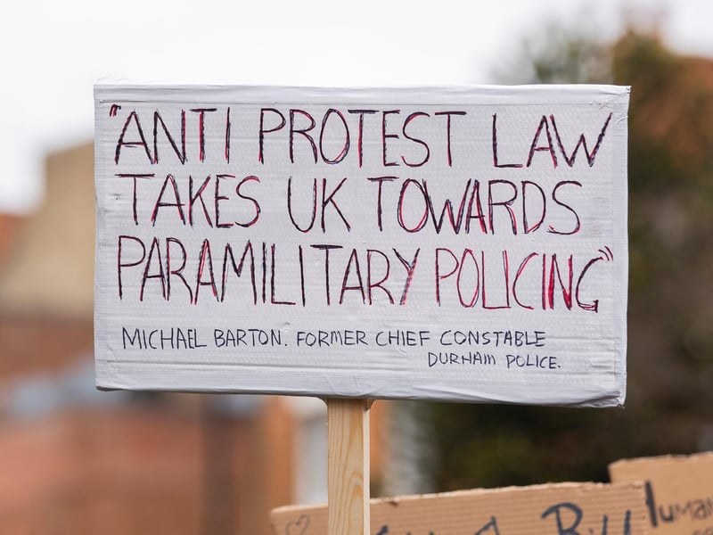 Kill the Bill/Reclaim These Streets joint protest in Northampton. Photo: Leila Coker