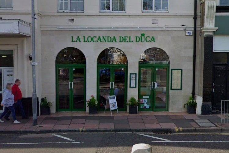 La Locanda Del Duca on Cornfield Terrace is ranked eighth with four and a half 'stars' from 1,250 reviews. Picture from Google Street Maps. SUS-210604-145317001