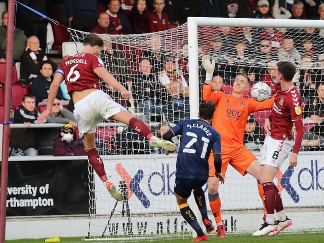 Really smart header gave Cobblers breathing space with 15 minutes to play. You feared he was in for a tough day against Hawkins and Bowery but in reality Mansfield's front two barely featured after a promising start... 8