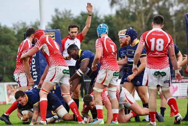 Action from Worthing Raiders' 53-21 win over Barnstaple at Roundstone Lane / Pictures: Stephen Goodger