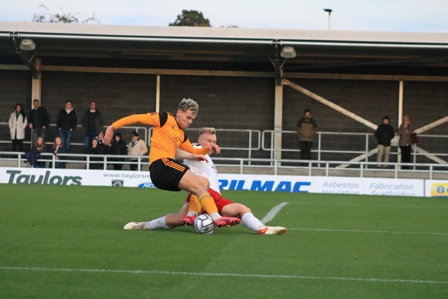 Shane Byrne again scored from the spot late on after Jordan Burrow had handed United the advantage. Photo: Oliver Atkin