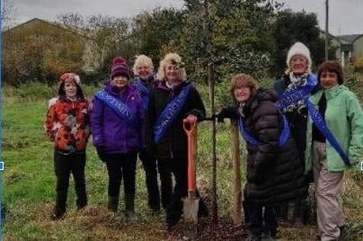 Members of Eastbourne and District Soroptimist Club have been involved in a local tree planting project with Eastbourne Borough Council.  They planted trees earlier in the year and have recently had a second tree planting session this autumn.  They also planted one large tree to celebrate 100 years of the organisation Soroptimist International. SUS-211220-122516001