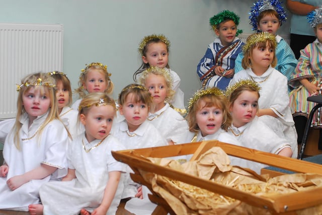 An adorable group of angels at John Donne Lower School, 2010