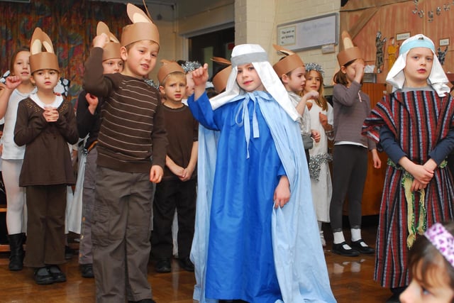Mary, Joseph and some of the stable animals, Southlands Lower School, 2010