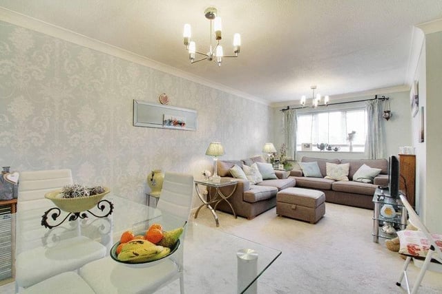 Stanford Orchard, Warnham, RH12.
1 bed flat for sale for £140,000.
A beautifully presented 1 double bedroom first floor west facing apartment, designed for those over the age of 60, built in the 1990s by Waite’s Construction with communal gardens and parking. 
Photo from Zoopla.