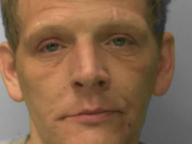 Andrew Larkin, 40, unemployed, of Ninfield Road, Bexhill, who broke into a family's home in Hastings while in possession of a knife, has been jailed for nine years. Larkin entered the property in Brendon Rise around 2.35am on August 2, 2021. The occupants of the house - a woman and her three daughters - were upstairs at the time. They barricaded themselves in a room and dialled 999. Officers attended, and it was discovered a Nintendo Switch, a wallet containing bank cards and some meat products had been stolen from the address. CCTV from the property showed a man wearing a bright orange t-shirt and with a playing card tattoo on his forearm entering the property with a knife in his hand. He was identified as Larkin. Later the same day, police received a call that Larkin was seen in Hastings town centre selling a Nintendo Switch to another man. A bank card stolen during the burglary was also used at a petrol garage in Sidley - CCTV from the garage later confirmed it was Larkin using the card. Larkin was ar