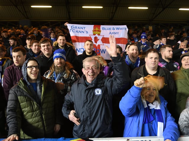 Posh fans at the Weston Homes Stadium on Tuesday (March 1).