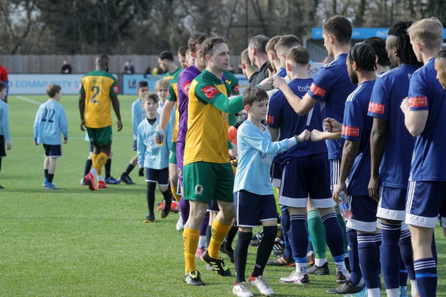 Action from Horsham FC legend Gary Charman's final game - a 3-2 defeat against Brightlingsea Regent in the Isthmian Premier