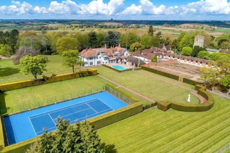The 12-bed property in Offchurch which comes with its own pool and tennis court. Photo by Fine and Country
