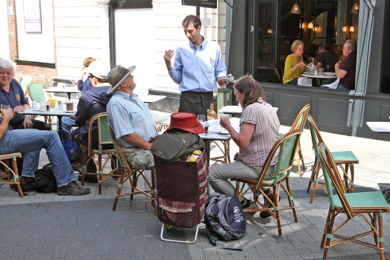 Outside tables in East Street proved popular. Picture: Steve Cobb SC11290221a