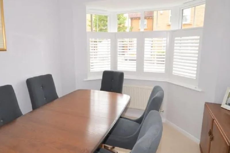 The dining room at the property.