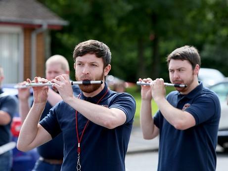 People were encouraged to celebrate the Twelfth from home as bands brought the celebrations to the people. (Photo: Pacemaker Press)