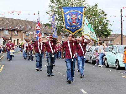 People were encouraged to celebrate the Twelfth from home as bands brought the celebrations to the people. (Photo: Pacemaker Press)