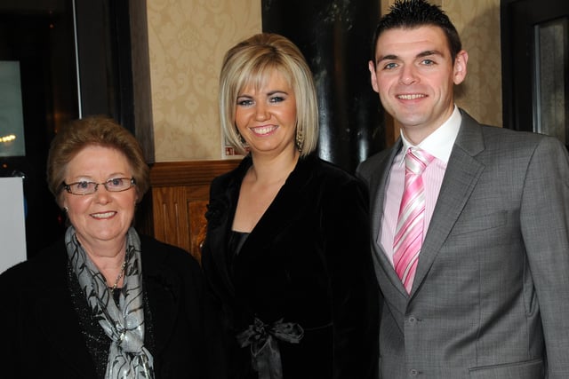 Pictured at the Lissan GFC Centenary Gala Dinner held in the Glenavon House Hotel, last Saturday evening were - Mary Monaghan and Sinead and Brendan Gilldernew.mm46-160ar.