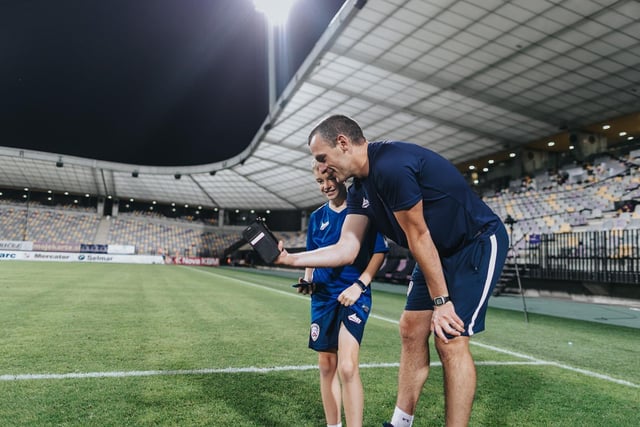 Oran Kearney and son Luca share a special moment