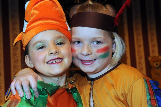 Katie Hammond, as one of the Indians and Lucy McVey, as the Sea Creature in the Stewartstown Amateur Dramatics Society production of Peter Pan currently running in the Burnavon Arts & Cultural Centre.mm03-163ar.