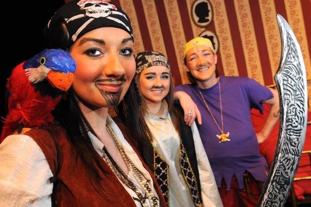 Nemo (Frances Smith), Pogwash (Donna Lewis) and Ahab (Hilary McCammon) from the highly acclaimed  production of Peter Pan being performed in the Burnavon Arts & Cultural Centre by the Stewartstown Amateur Dramatics Society.mm03-171ar.