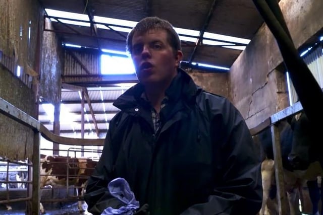 Andrew Little getting the cows ready to go to the fields