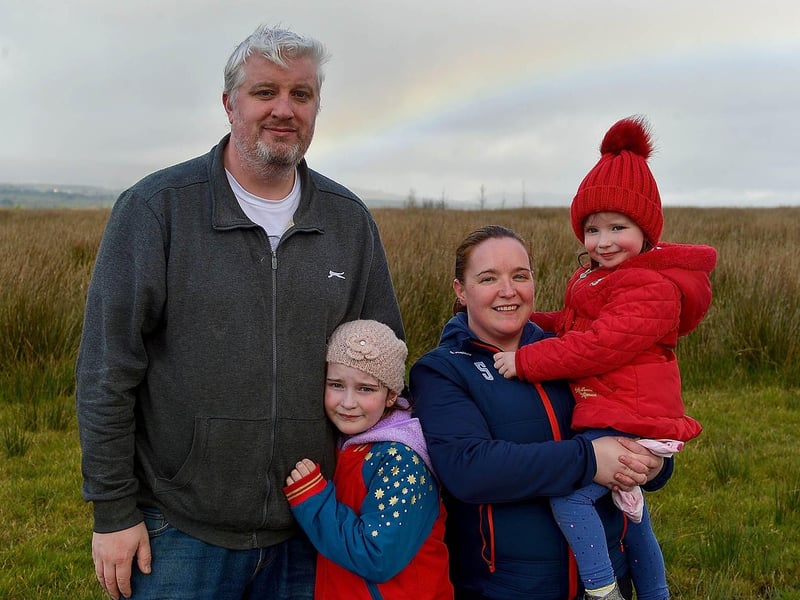 Jason Bonnar, Caroline, Holly and Hannah pictured during a recent visit to Culmore Country Park. DER2110GS – 034