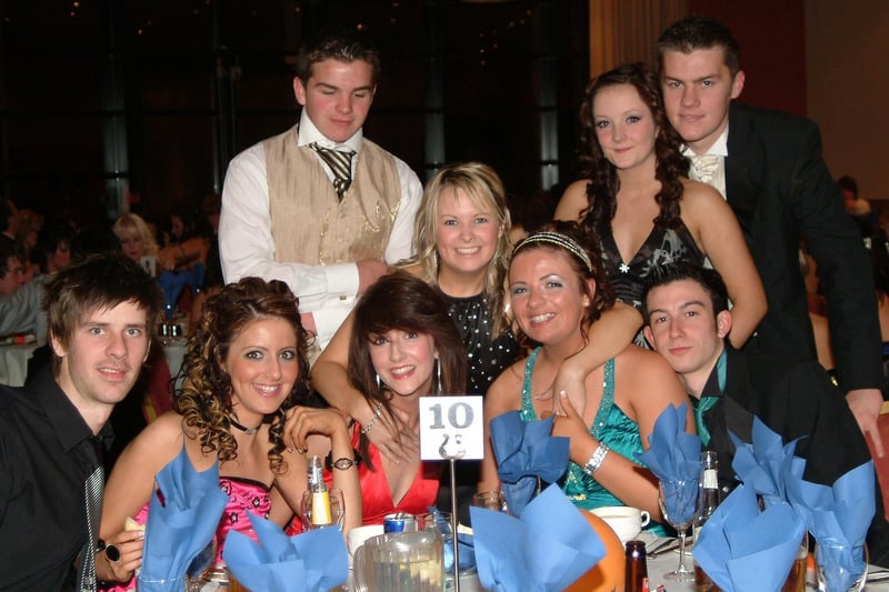 OH WHAT A NIGHT...Happy Upper Sixth pupils from Dominican College pupils enjoy their annual dinner. CR45-173km