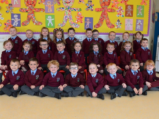 Mrs Doherty’s P1 class at St John’s Primary School. DER2140GS – 005