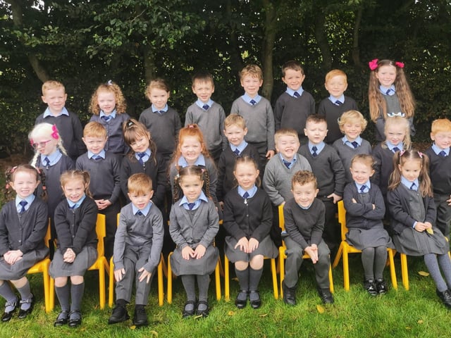 Junior Infants Scoil Cholmcille Newtown.