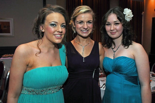 PIctured at Foyle College's annual Formal in the City Hotel are, Ruth McCarter, Jill Nutt, Louise Parkhill.