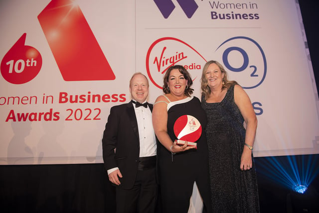 Mike Smith, director of Large Enterprise and Public sector at Virgin Media O2 Business, Tina McKenzie, CEO of Staffline Ireland and winner of the 2022 Business Woman of the Year, Roseann Kelly, CEO of Women in Business