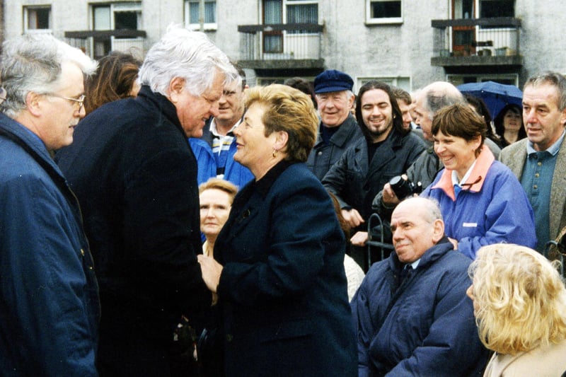 Ted Kennedy meets Bloody Sunday relatives.