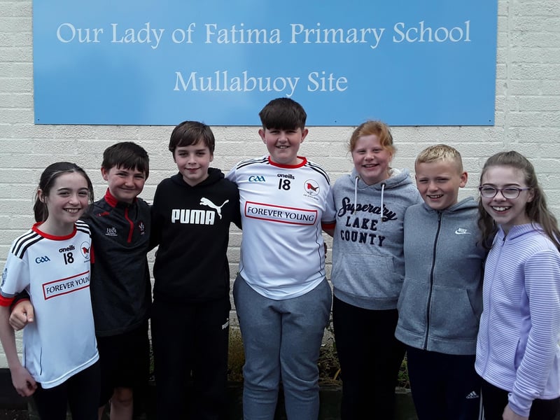 The Primary 7s from Our Lady of Fatima Primary School, Mullabuoy.