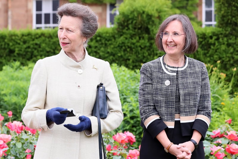At a reception at Hillsborough Castle, Her Royal Highness met with people from across Northern Ireland who are involved in a range of voluntary and charitable activities in their local communities. Among the attendees were healthcare professionals who have played a key role in the response to the pandemic. Touring the wider grounds and visitors centre, The Princess Royal met with gardening staff who have maintained the gardens during the lockdown period. Photo by  Jonathan Porter  / Press Eye
